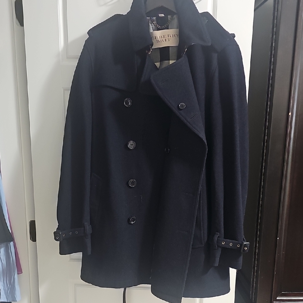 Burberry Men's Navy Peacoat